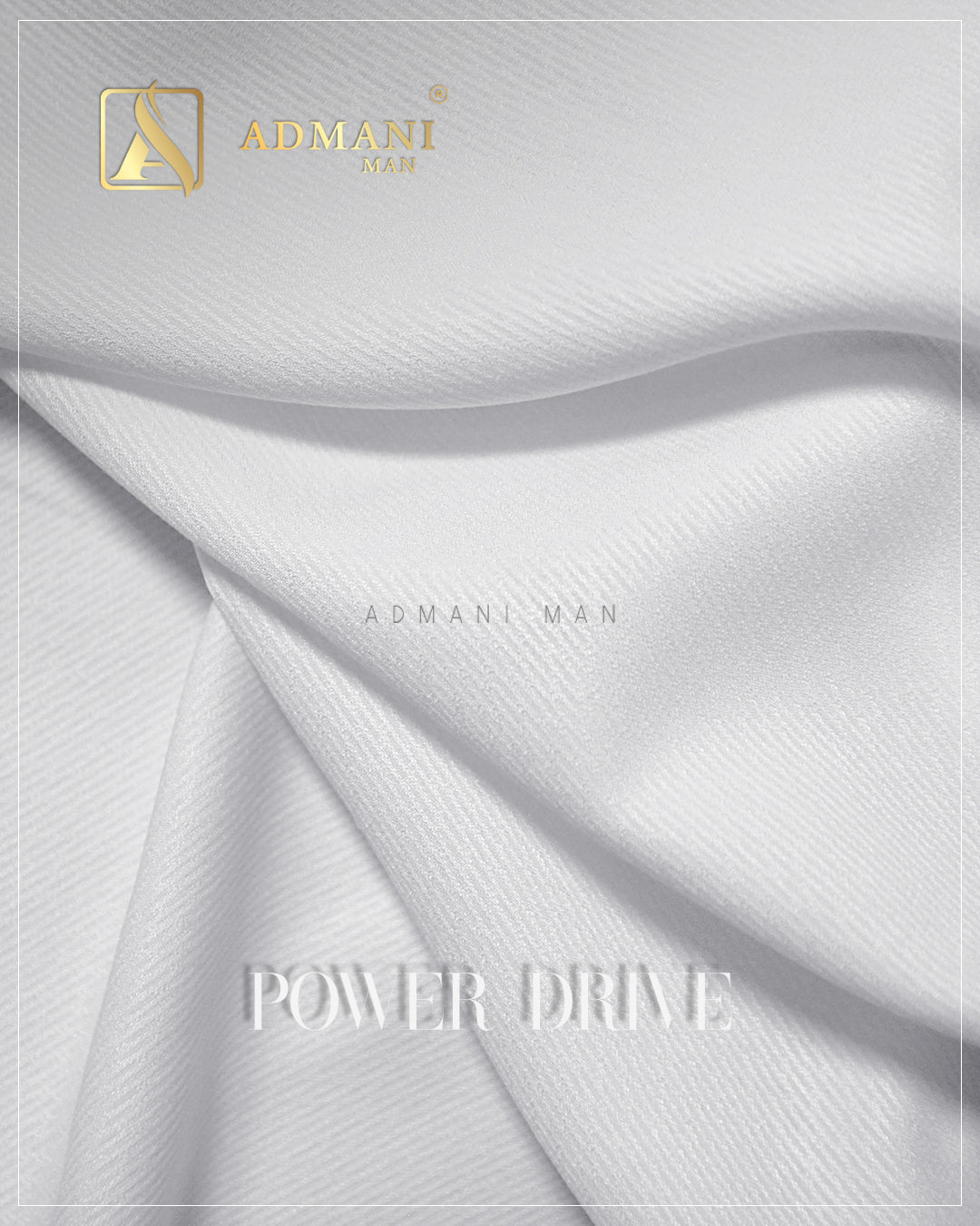 Power Drive White Premium Jacquard Dobby Unstitched Fabric Menswear Shalwar Kameez by Admani Menswear Pakistan