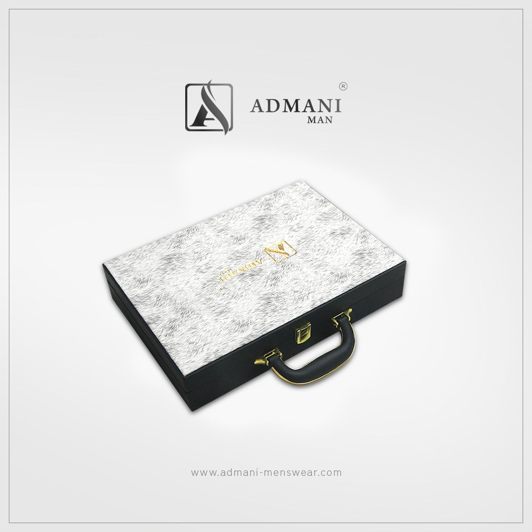 Front view of premium gift box for unstitched fabrics