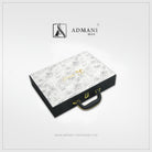 Front view of premium gift box for unstitched fabrics