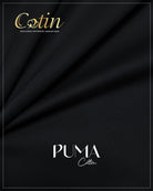 Puma Black Premium Cotton Unstitched Fabric for Formal Events by Admani Pakistan