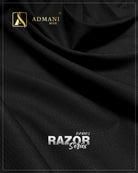 Razor Series D1003 Black Unstitched Fabric Menswear Shalwar Kameez by Admani Menswear