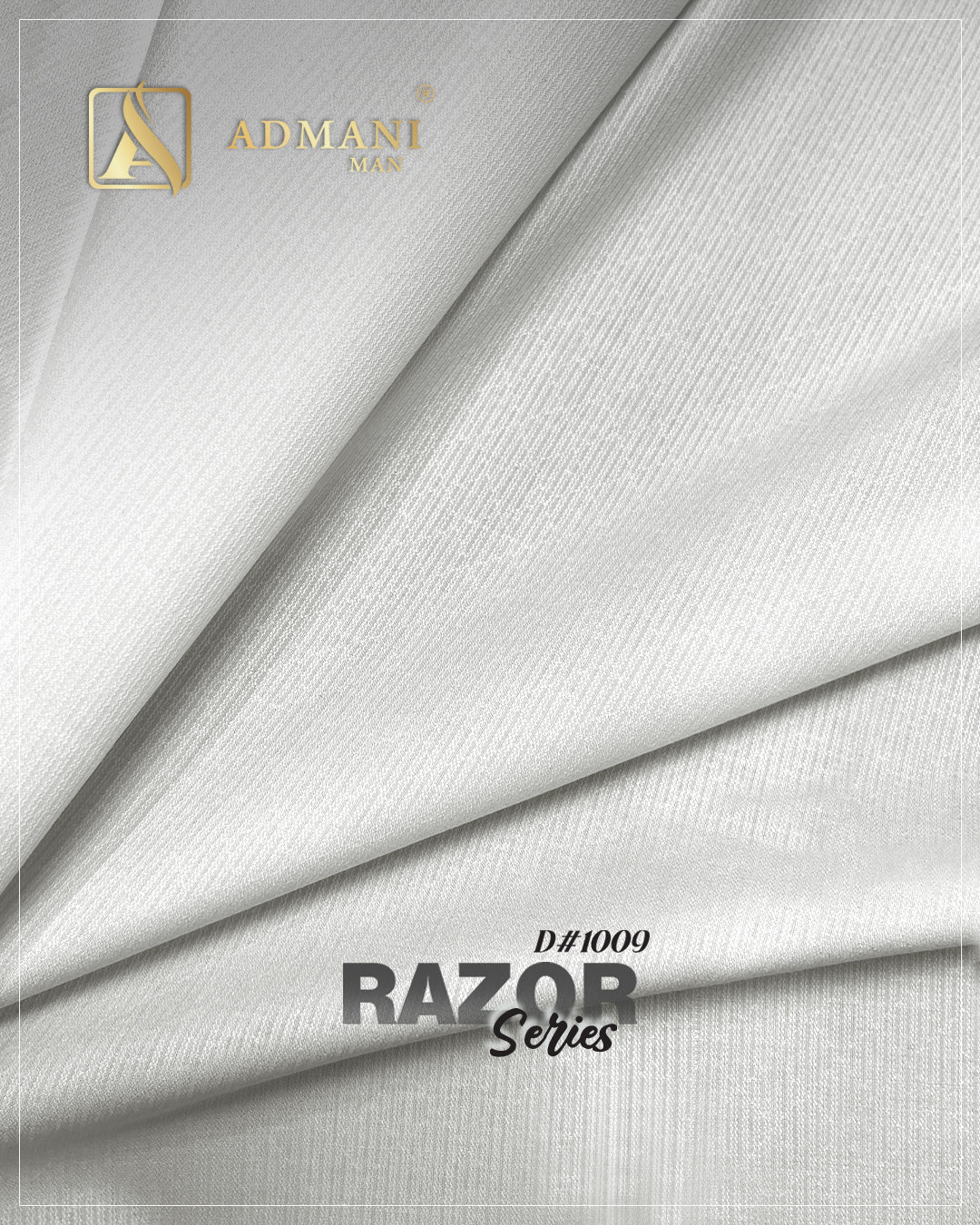 Razor Series D1009 Off White Unstitched Fabric for Mens Shalwar Kameez by Admani Menswear