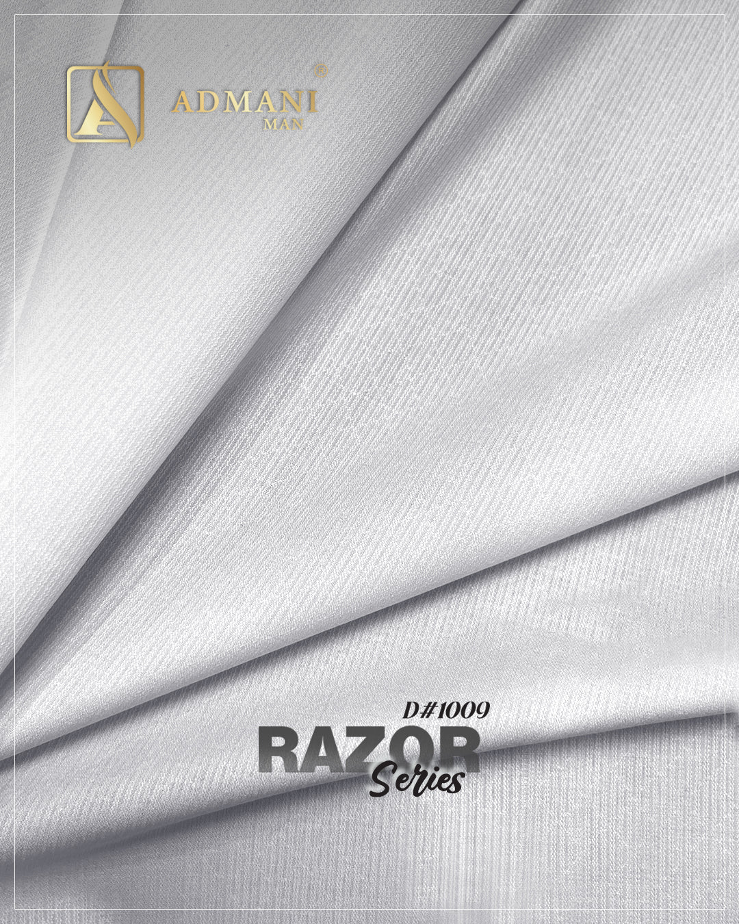 Razor Series D1009 White Unstitched Fabric Mens Shalwar Kameez by Admani Menswear Pakistan