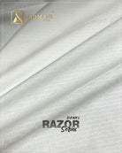 Razor Series D1015 Off White Unstitched Shalwar Kameez Fabric for Men by Admani Menswear