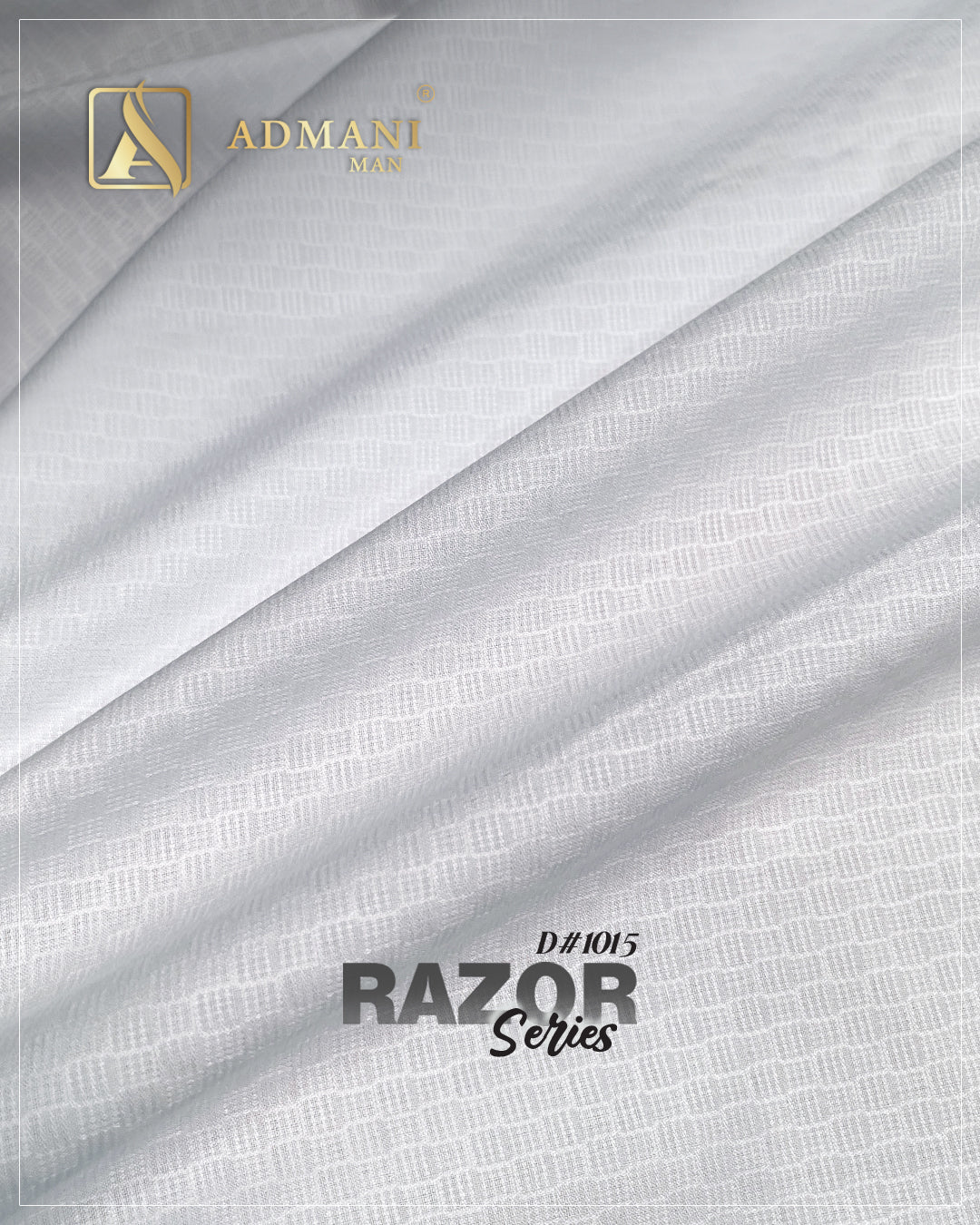 Razor Series White Unstitched Shalwar Kameez Fabric Mens Clothing Pakistan by Admani Menswear