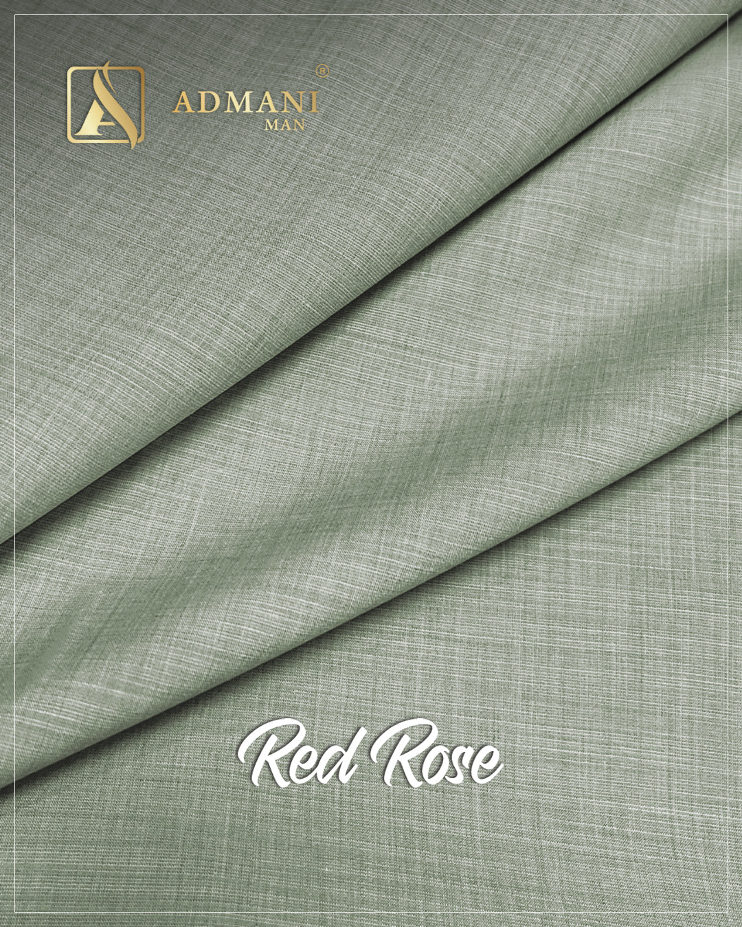 Red Rose Sage Unstitched Fabric for Men by Admani Menswear Pakistan