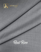Red Rose Silver Gray Unstitched Fabric for Men by Admani Menswear Pakistan