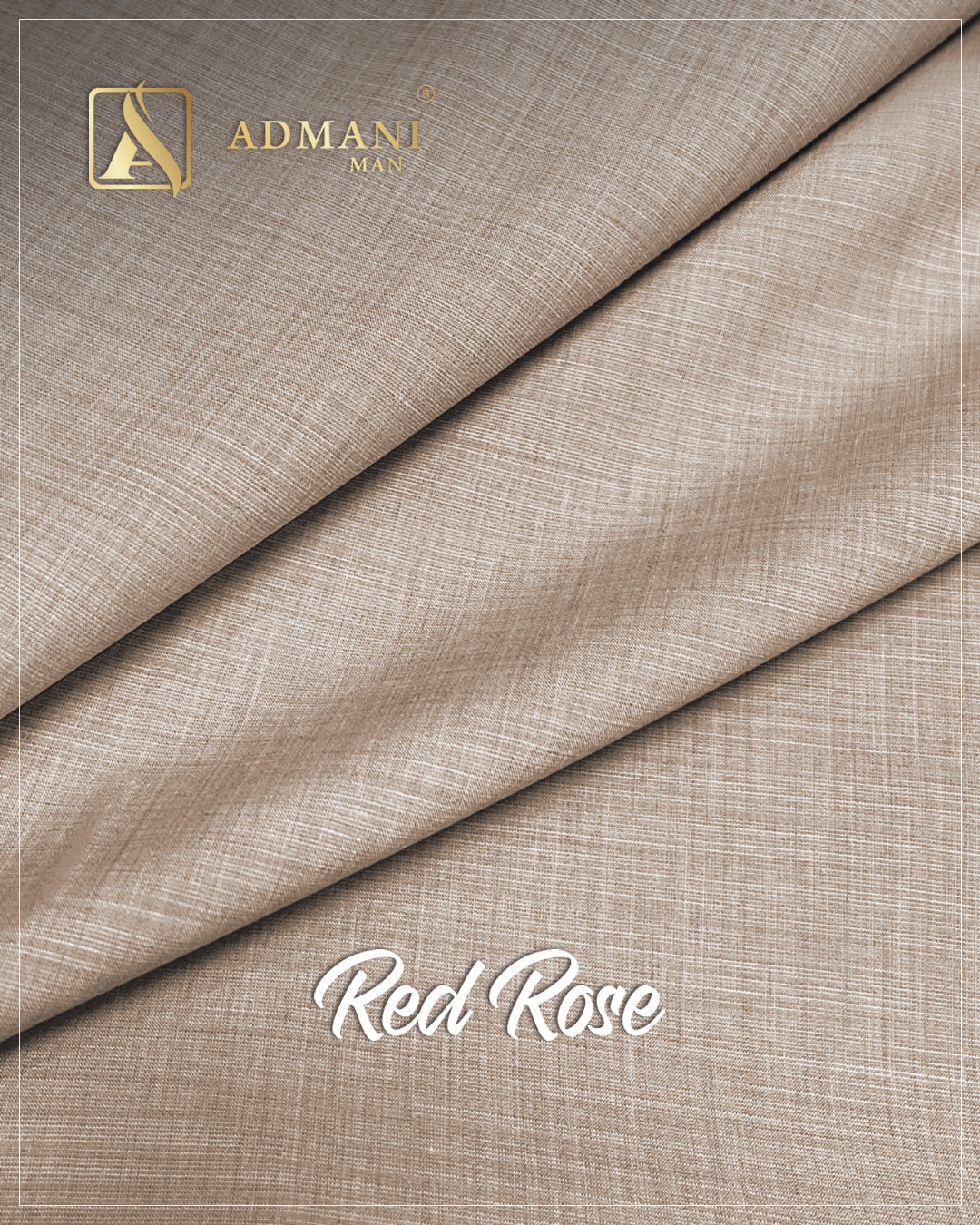 Red Rose Tawny Unstitched Fabric for Men by Admani Menswear Pakistan