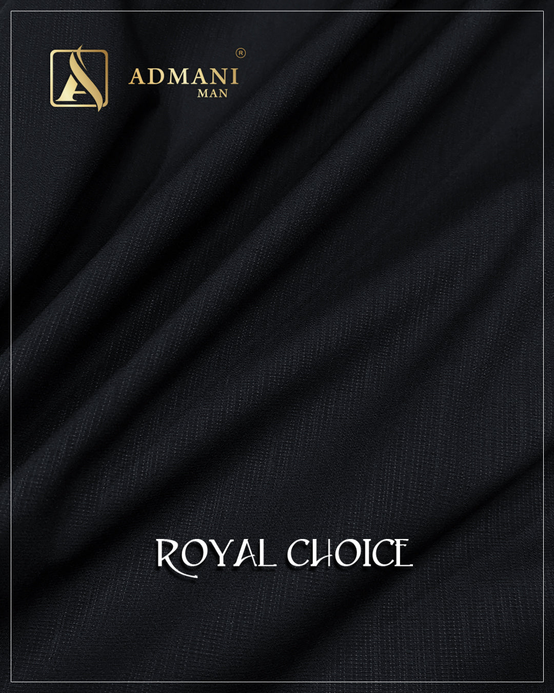 Royal Choice Black Unstitched Shalwar Kameez Fabric for Men by Admani Menswear Pakistan