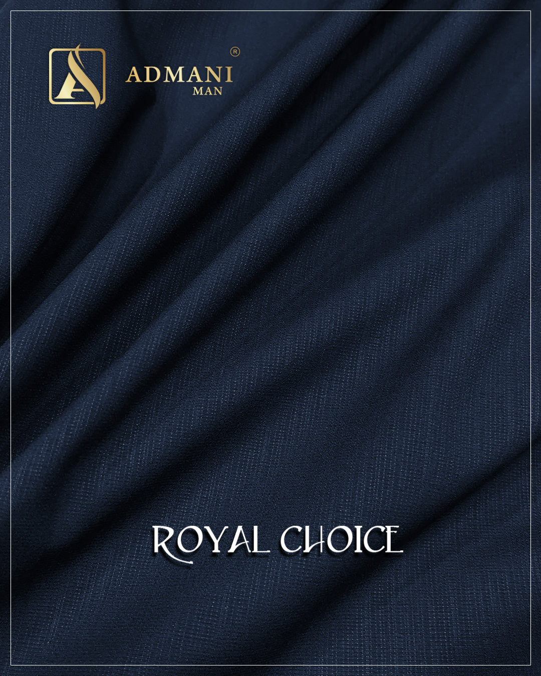 Royal Choice Navy Blue Unstitched Shalwar Kameez Fabric Mens Clothing Pakistan by Admani Menswear
