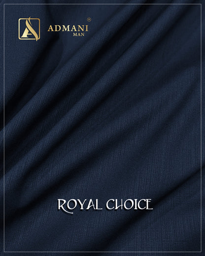 Royal Choice Navy Blue Unstitched Shalwar Kameez Fabric Mens Clothing Pakistan by Admani Menswear