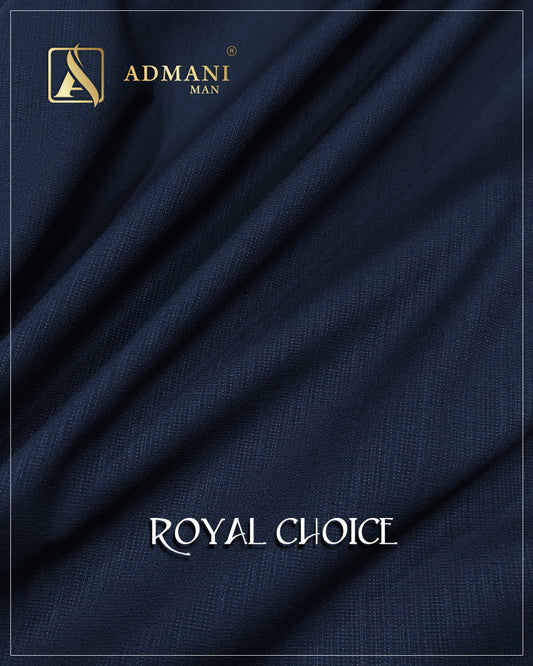 Royal Choice Navy Blue Unstitched Shalwar Kameez Fabric Mens Clothing Pakistan by Admani Menswear