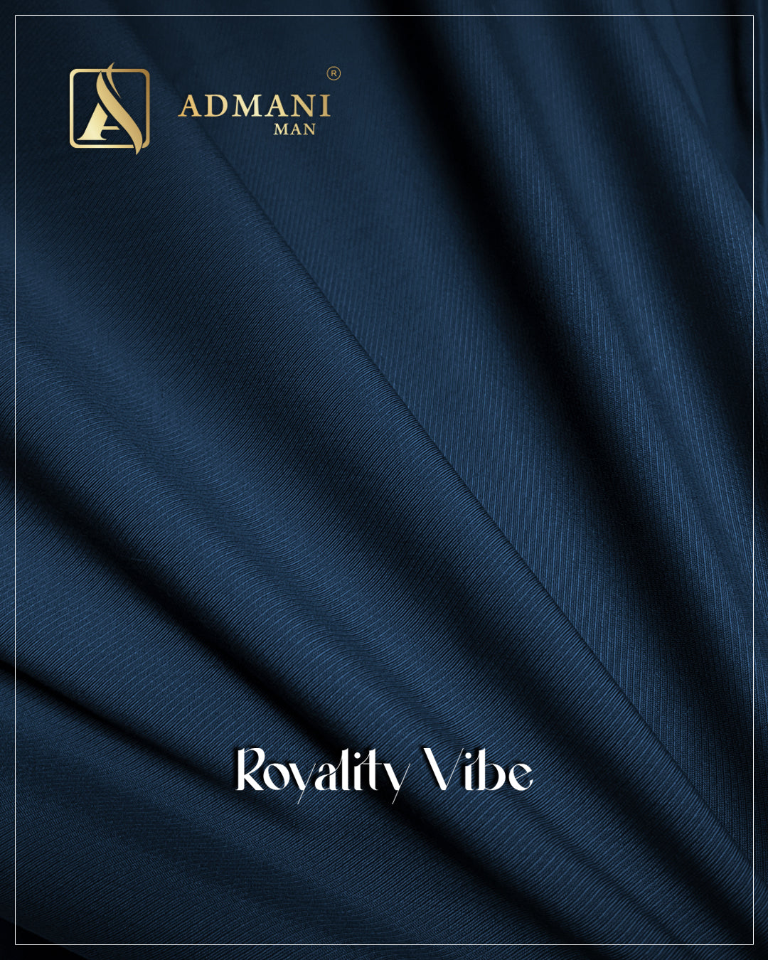 Royalty Vibe Blue Sapphire Unstitched Micro Design Fabric for Men by Admani Menswear Pakistan