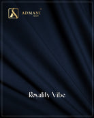 Royalty Vibe Navy Blue Unstitched Micro Design Fabric for Men by Admani Menswear Pakistan