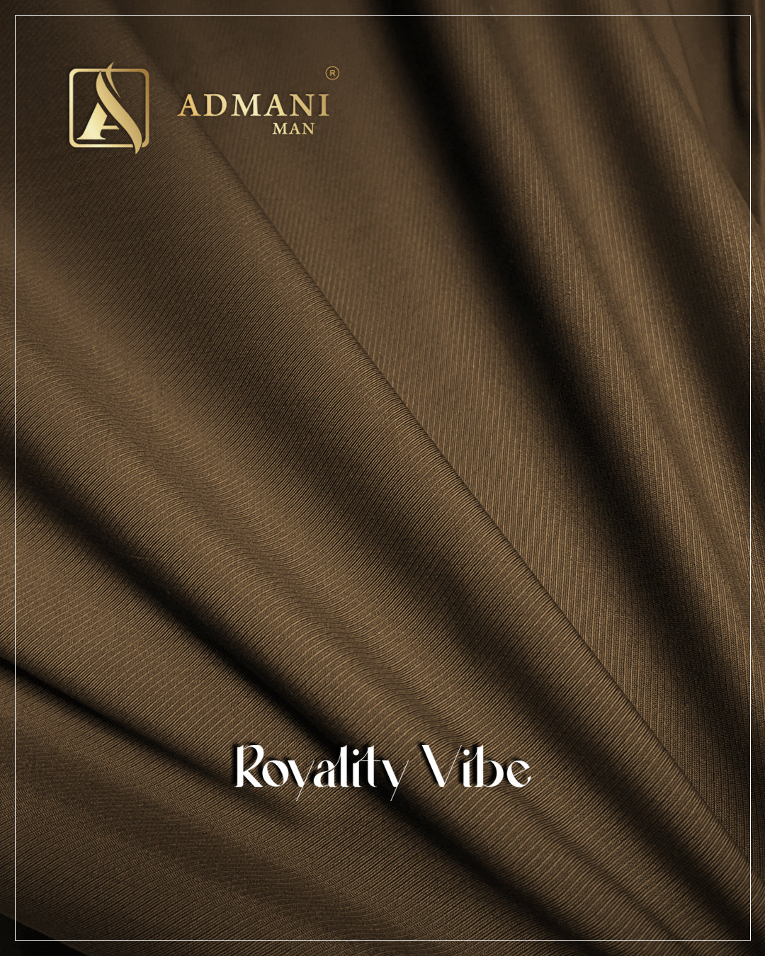 Royalty Vibe Roasted Coffee Unstitched Micro Design Fabric for Men by Admani Menswear Pakistan