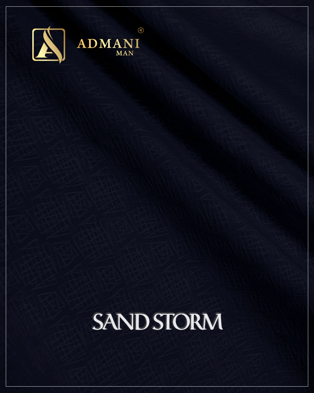 Navy blue jacquard unstitched fabric for menswear shalwar kameez