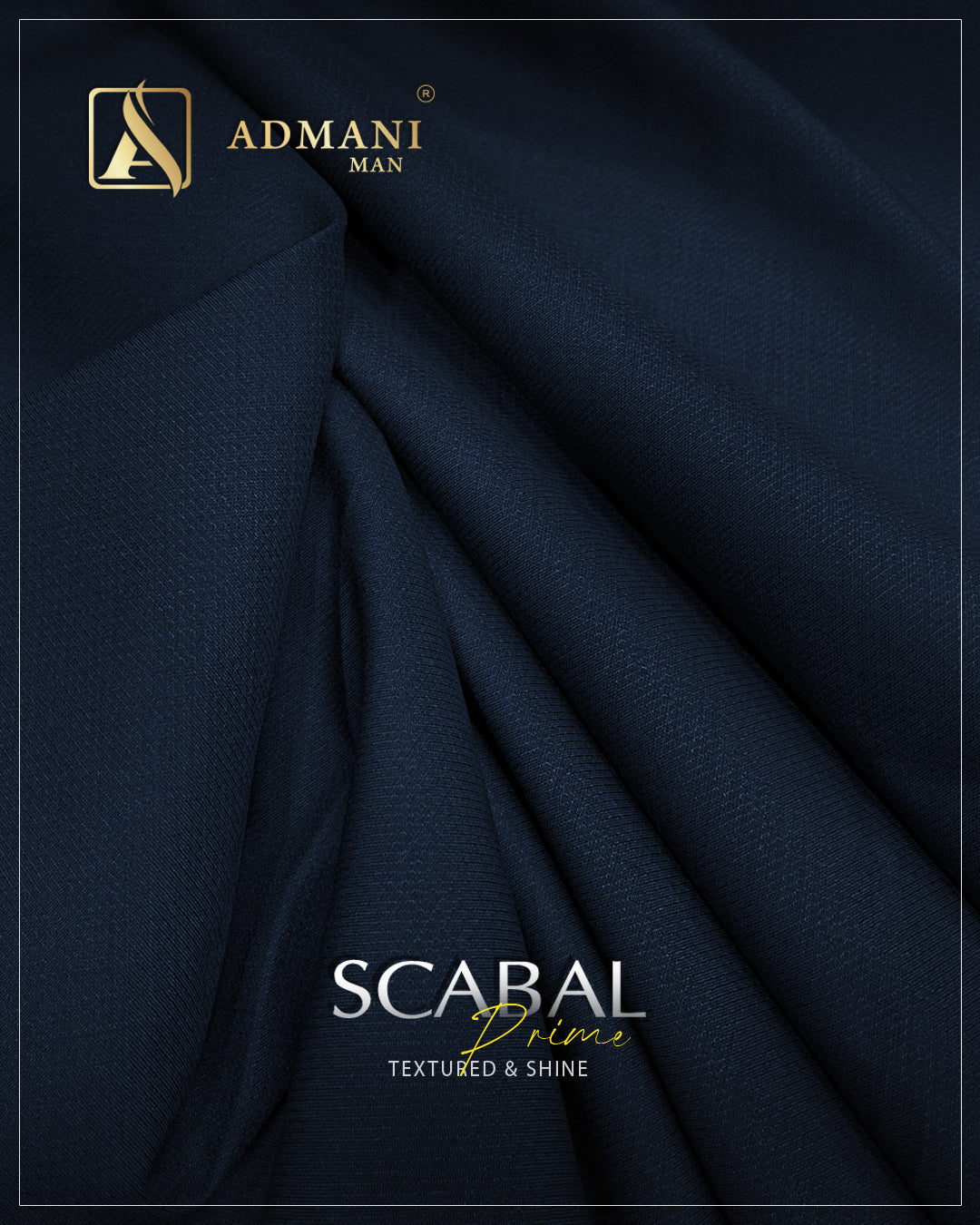Scabal Prime Navy Blue Unstitched Shalwar Kameez Fabric Mens Clothing Pakistan by Admani Menswear