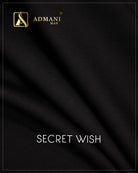 Secret Wish Black subtle texture winter fabric for Pakistani mens shalwar kameez