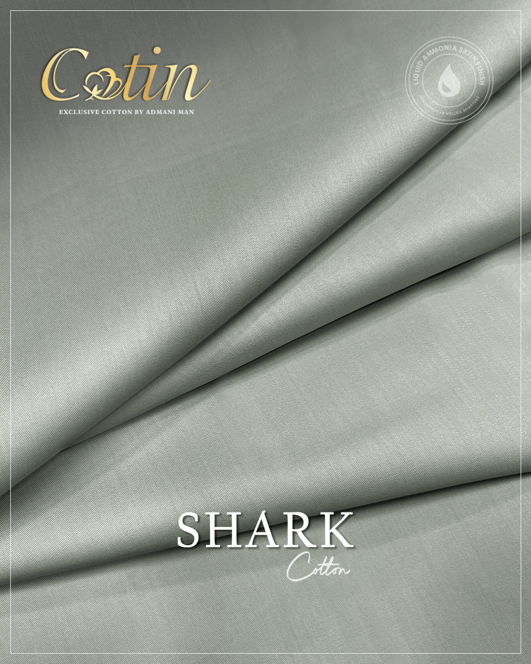 Shark Light Sage Unstitched Cotton Fabric Menswear Shalwar Kameez by Admani Menswear Pakistan