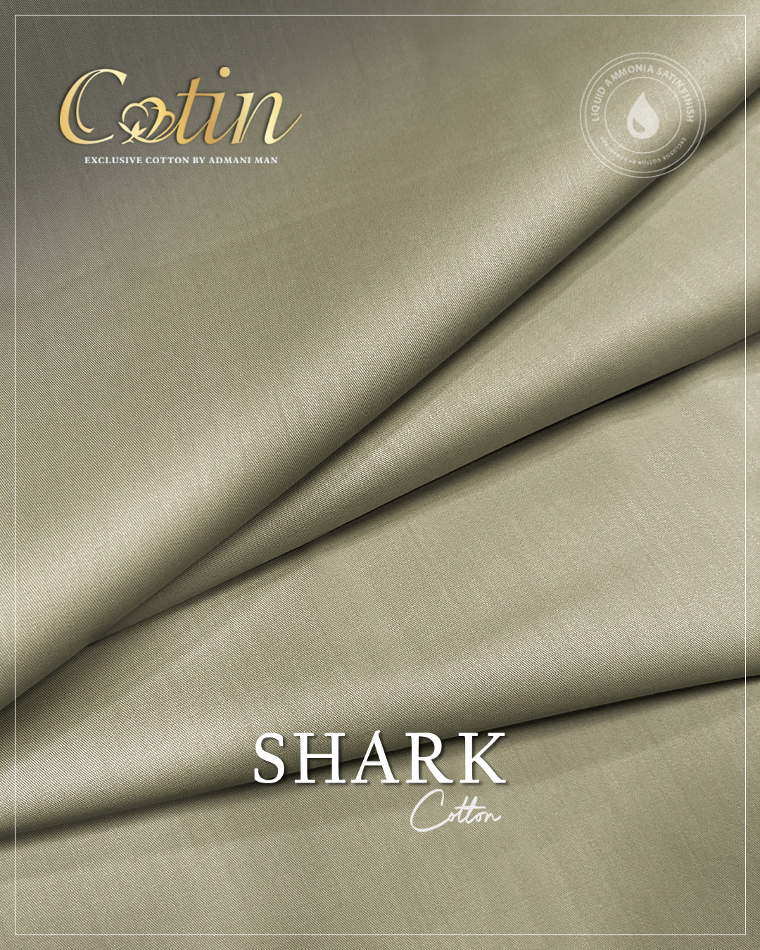 Shark Sandcastle Unstitched Cotton Liquid Ammonia Fabric Mens Clothing Pakistan by Admani Menswear