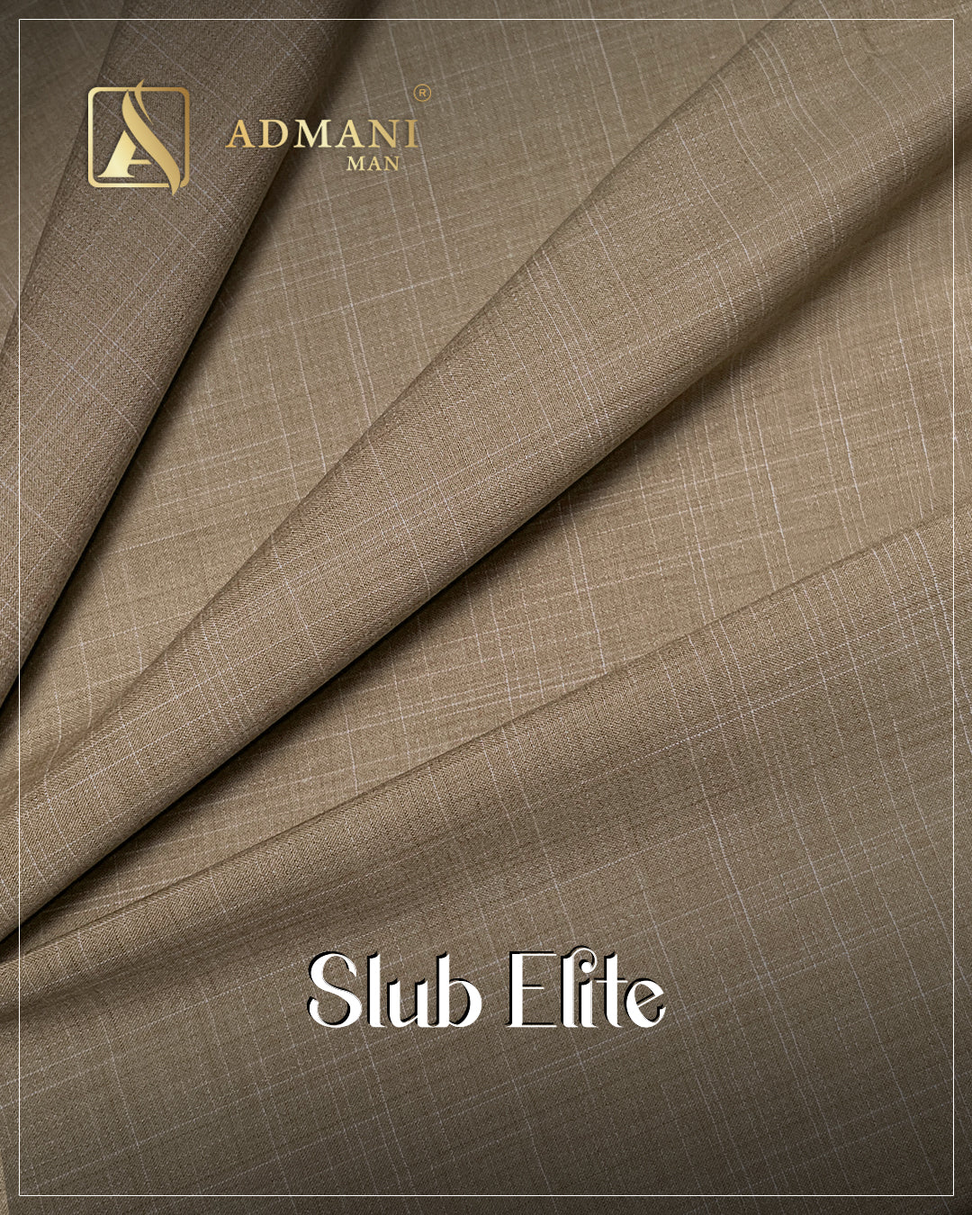 Slub Elite Hazel Wood Unstitched Fabric for Men by Admani Menswear Pakistan