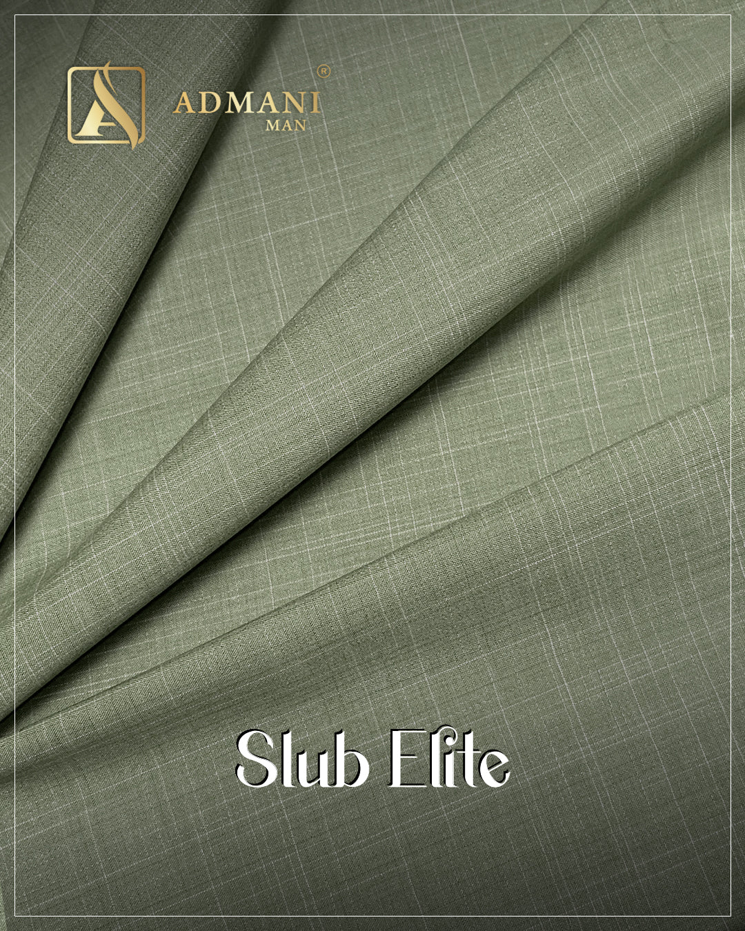 Slub Elite Sage Unstitched Fabric for Men by Admani Menswear Pakistan