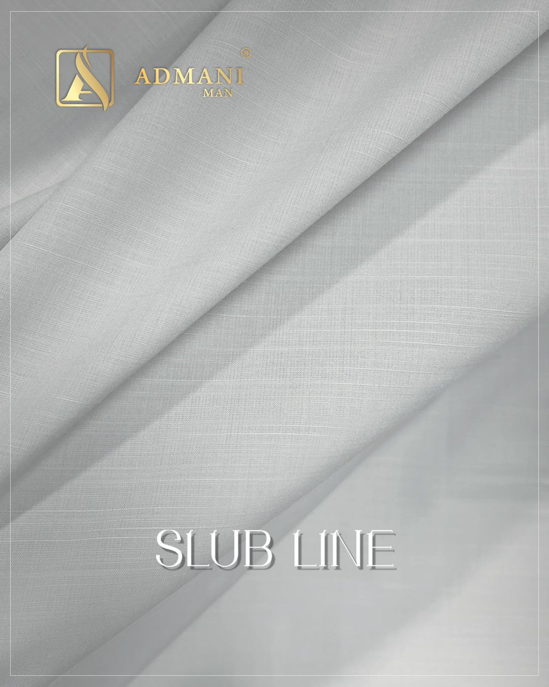 Offwhite grey slub line premium summer fabric for menswear shalwar kameez