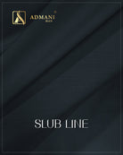 Arsenic Grey slub line premium unstitched menswear fabric for shalwar kameez by Admani Menswear

