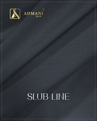 Midnight blue slub line premium unstitched fabric for mens shalwar kameez by Admani Menswear Pakistan