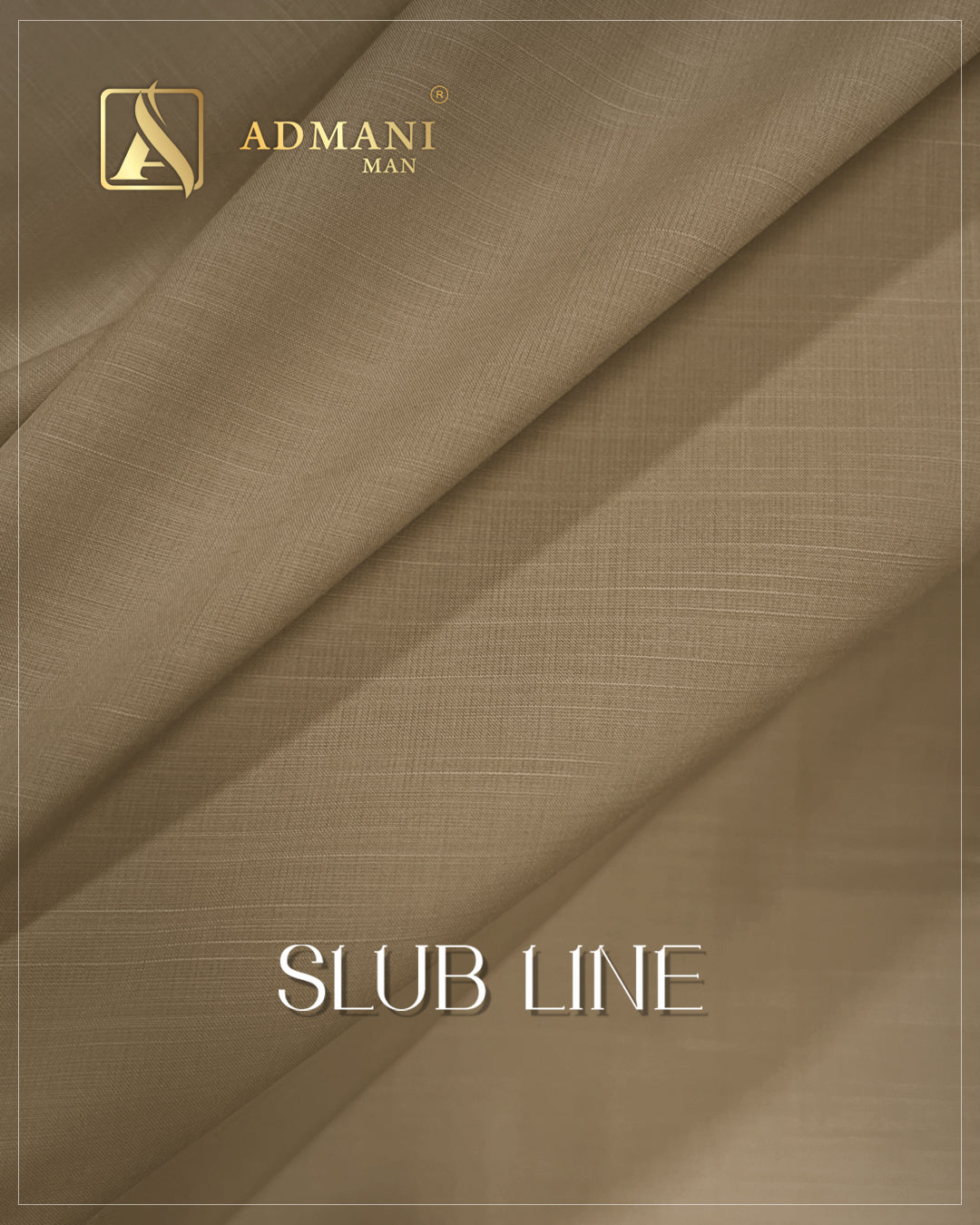 Olive green slub line premium menswear fabric for summer shalwar kameez

