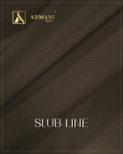Roasted Coffee slub line premium summer fabric for elegant menswear styling