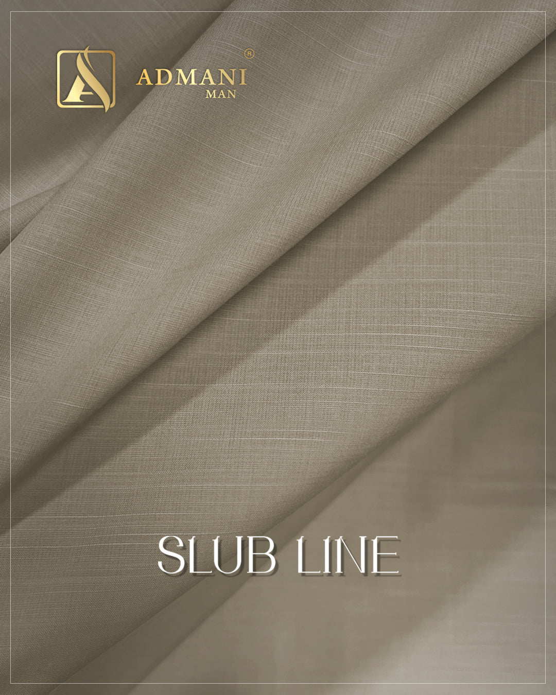 Sand castle slub line premium unstitched summer fabric for mens shalwar kameez by Admani Menswear