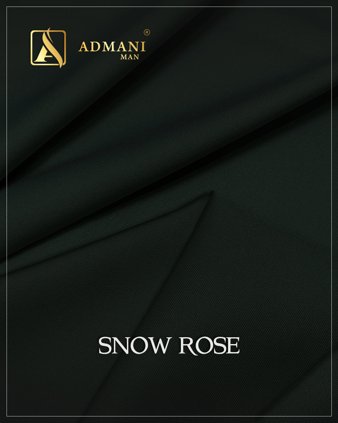Snow Rose Seaweed Green Premium Medium-Winter Unstitched Fabric Menswear Shalwar Kameez by Admani Menswear Pakistan