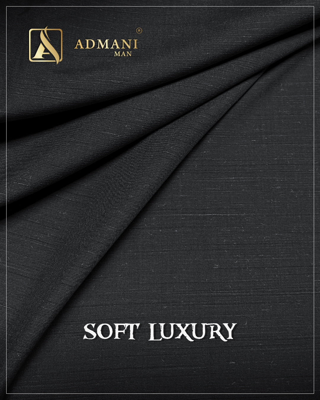 Soft Luxury Arsenic Gray Unstitched Fabric for Men by Admani Menswear Pakistan