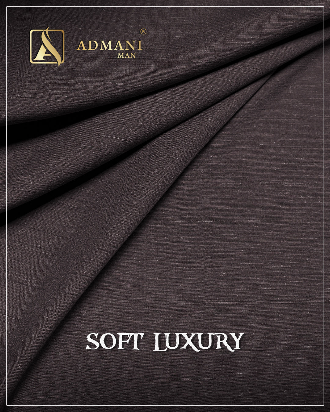 Soft Luxury Cedar Brown Unstitched Fabric for Men by Admani Menswear Pakistan
