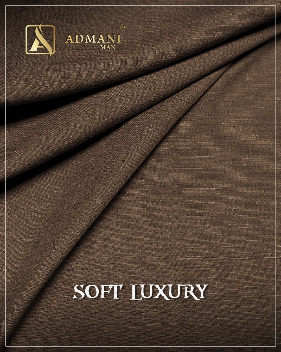 Soft Luxury Roasted Coffee Unstitched Fabric for Men by Admani Menswear Pakistan