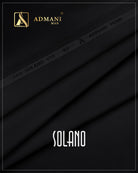 Solano Black Color Premium Unstitched Fabric Mens Shalwar Kameez by Admani Menswear Pakistan