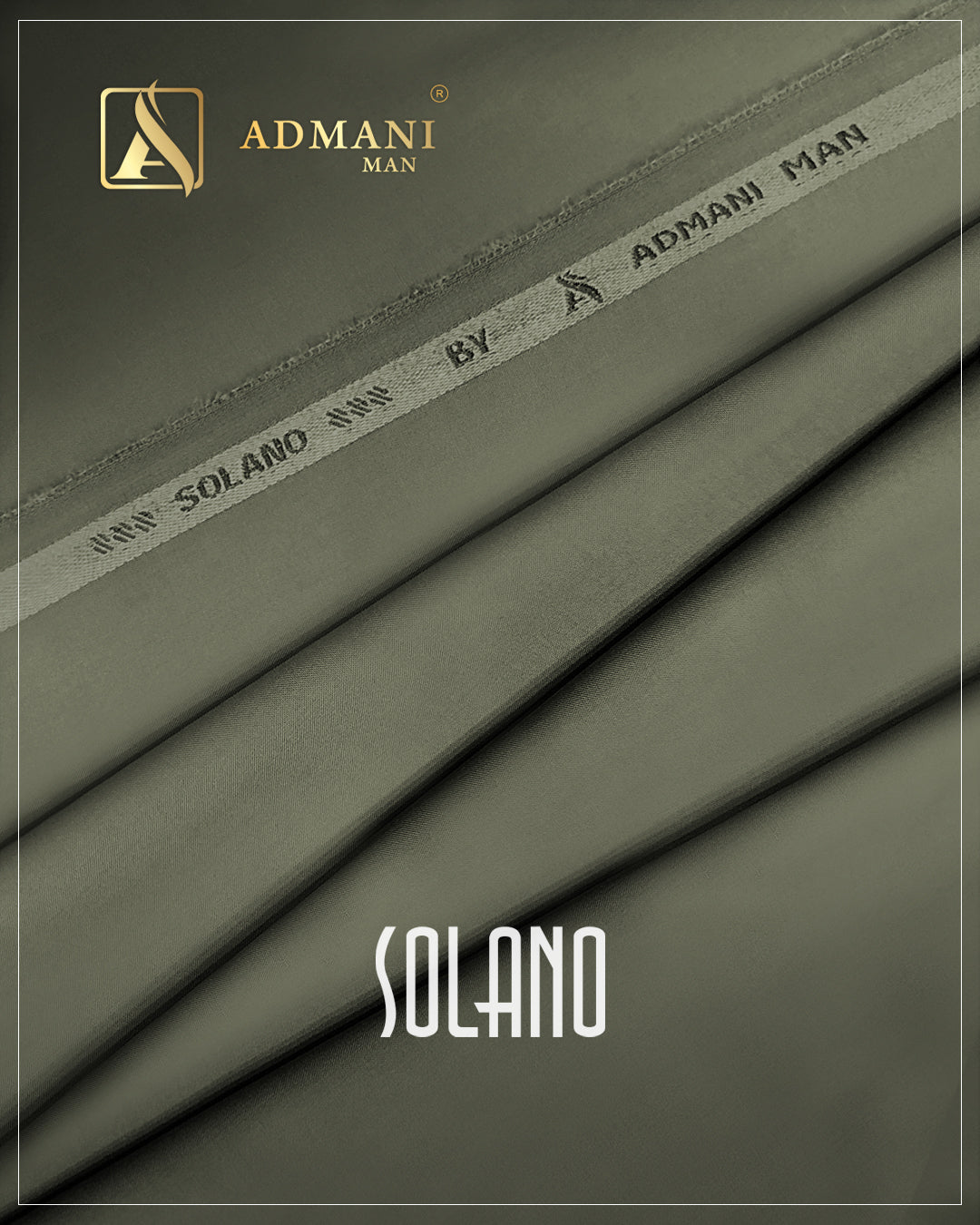 Solano Sage Color Unstitched Fabric Mens Shalwar Kameez by Admani Menswear Pakistan