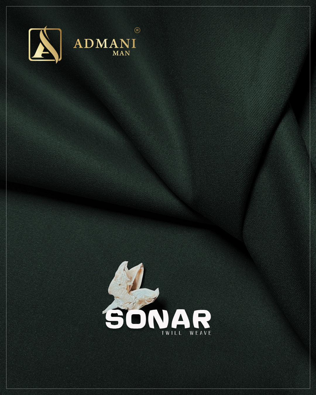 Sonar Seaweed Green winter slub fabric for men's shalwar kameez