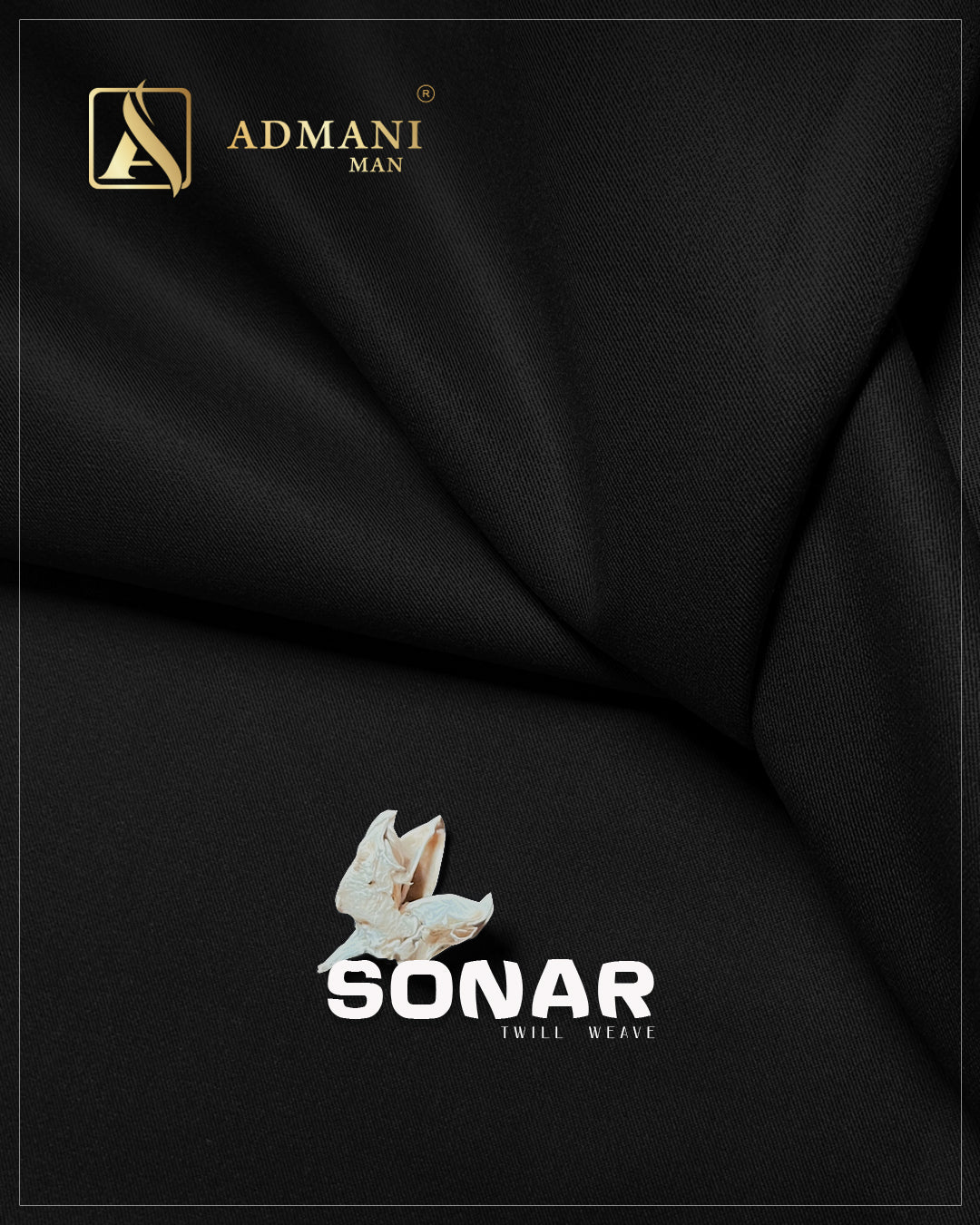 Sonar Black winter slub fabric for men's shalwar kameez