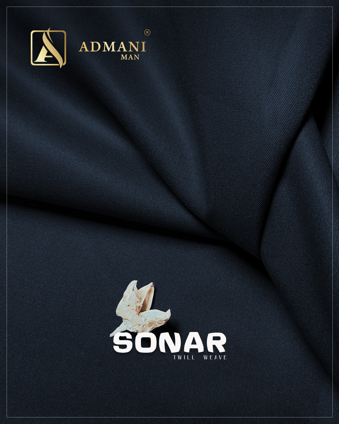 Sonar Navy Blue winter slub fabric for men's shalwar kameez