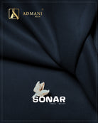 Sonar Navy Blue winter slub fabric for men's shalwar kameez