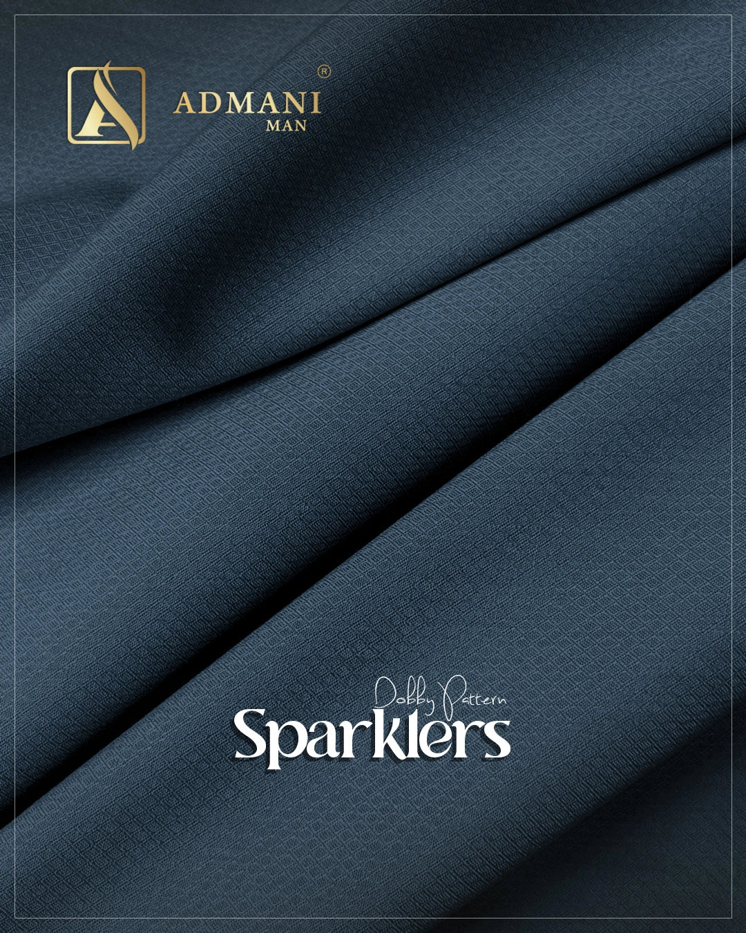 Sparklers Blue Sapphire premium fabric with subtle sheen for menswear shalwar kameez