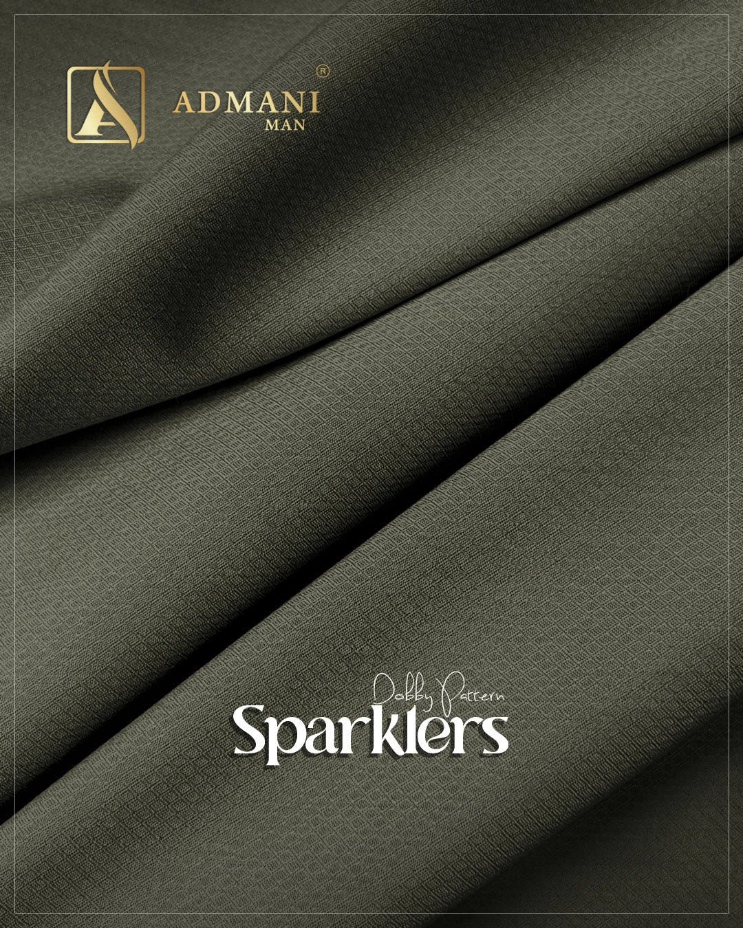 Sparklers Sage green premium fabric with subtle sheen for formal menswear shalwar kameez