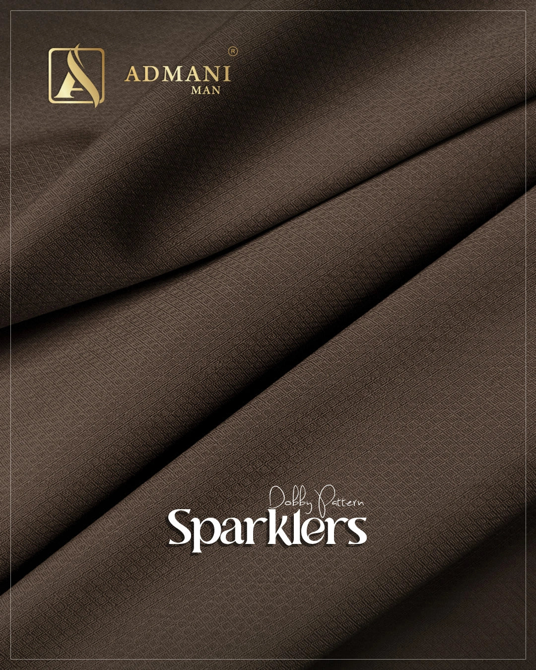 Sparklers Wood Brown premium fabric with subtle sheen for formal menswear shalwar kameez