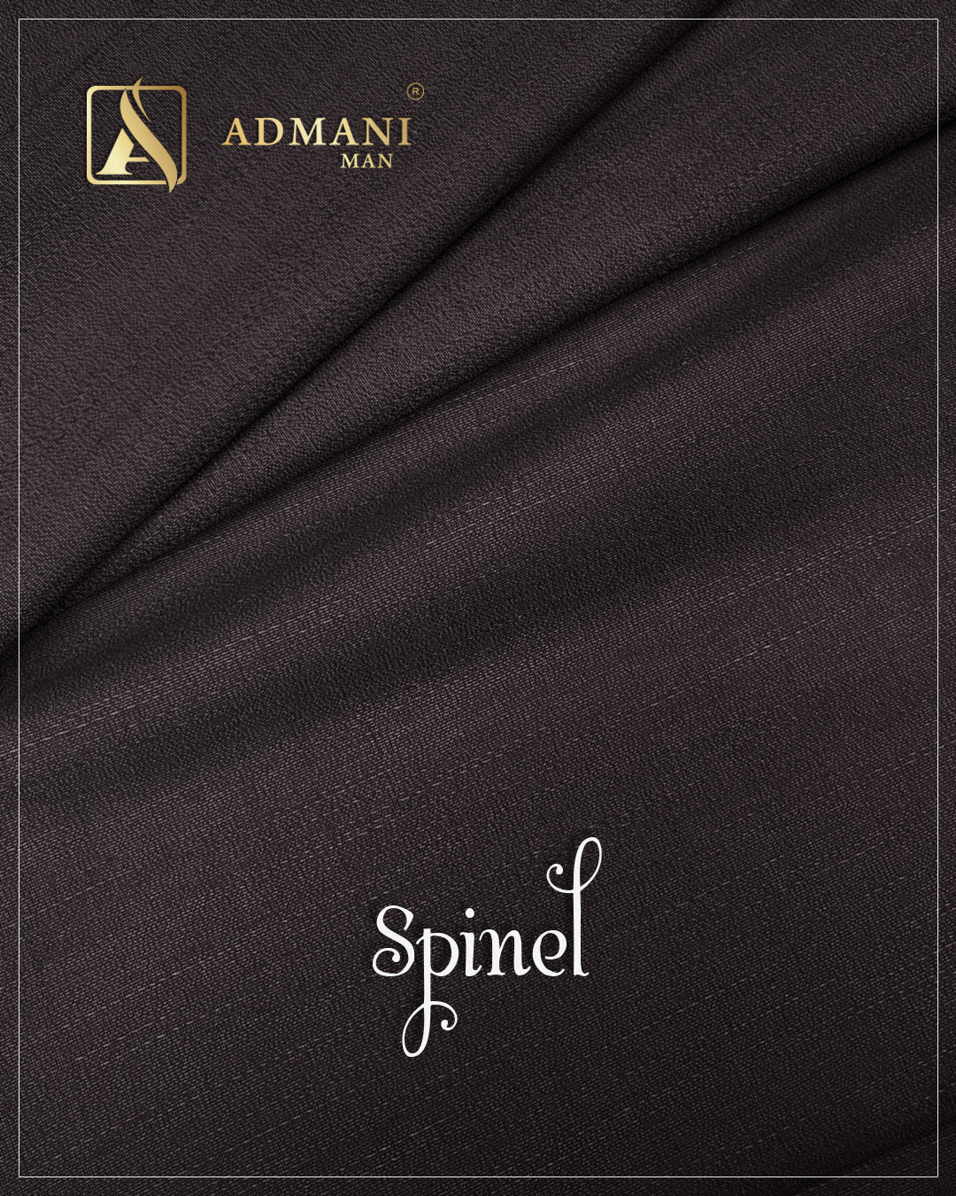 Spinel Cedar Brown Premium Unstitched Fabric for Menswear Shalwar Kameez by Admani Man Pakistan - rich earthy tone for elegant wear