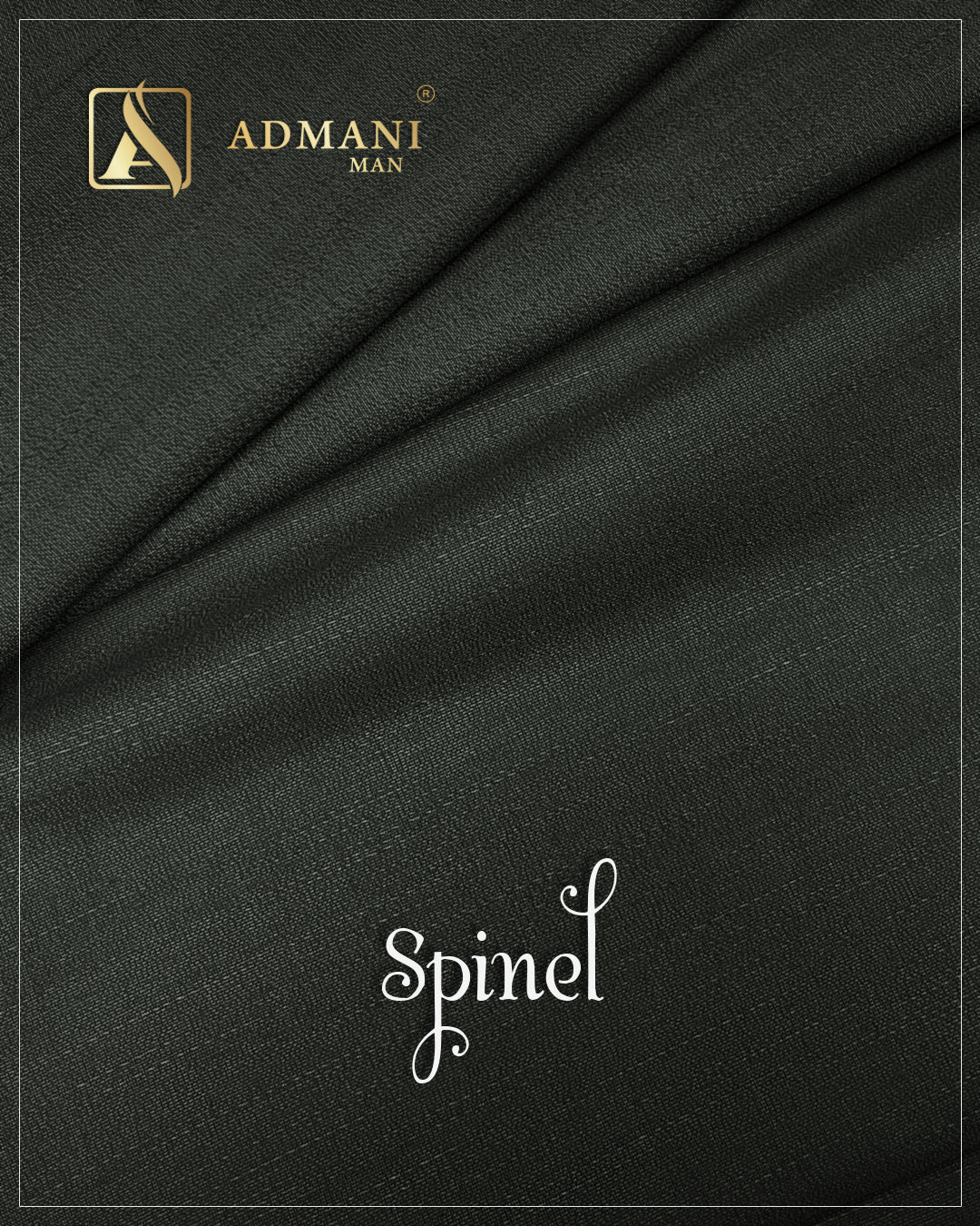 Spinel Seaweed Green Premium Unstitched Fabric for Menswear Shalwar Kameez by Admani Man Pakistan - deep green for distinguished look