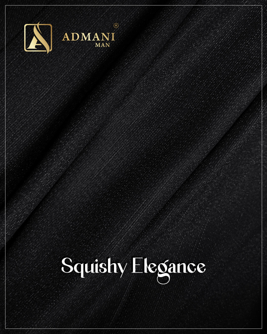 Squishy Elegance Black Unstitched Fabric Menswear Shalwar Kameez by Admani Menswear Pakistan