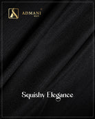 Squishy Elegance Black Unstitched Fabric Menswear Shalwar Kameez by Admani Menswear Pakistan