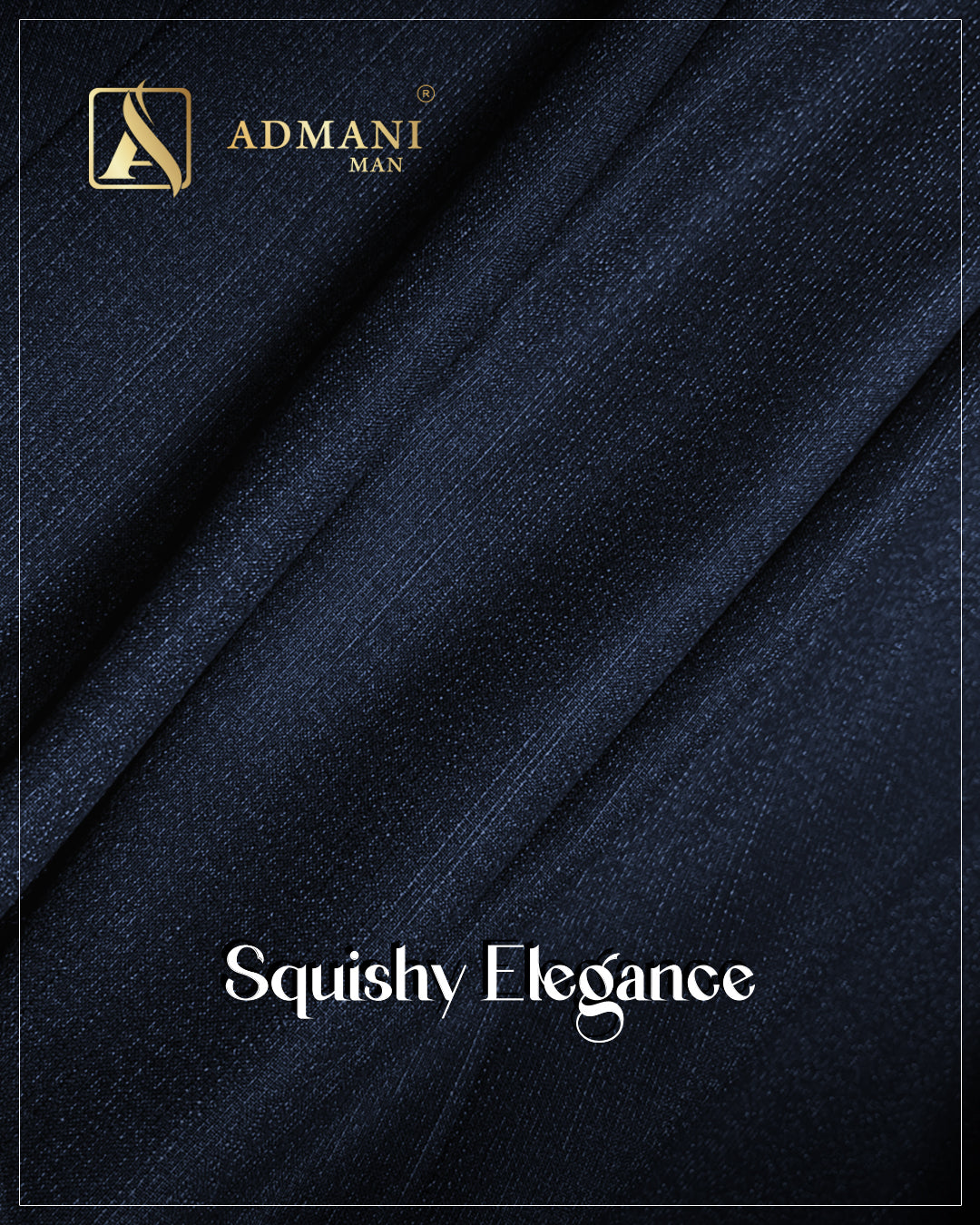 Squishy Elegance Navy Blue Unstitched Shalwar Kameez Fabric Mens Clothing Pakistan by Admani Menswear